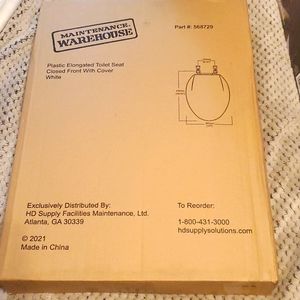 Maintenance Warehouse® Plastic Elongated Toilet Seat 